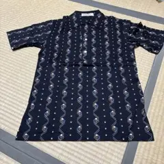 新品 ミズノ昭和レトロ半袖シャツ Mサイズ黒MIZUNOゴルフウェアのサムネイル