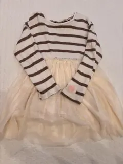 ZARA ボーダー長袖ワンピース 110