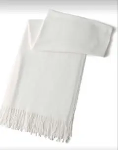 レディース ホワイト マフラー 無地 冬