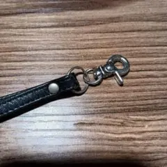 革　黒レザー ストラップ シルバー 真鍮金具
