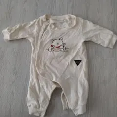 クマのイラスト付きロンパース 50~60