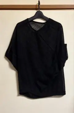 モード系　黒アシンメトリートップス　美品