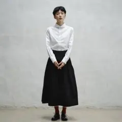 GRANDMA MAMA DAUGHTER｜チノプリーツロングスカートのサムネイル