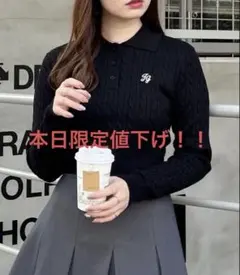 INGNI ケーブルニット ポロシャツ