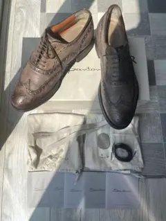 【santoni】 サントーニ レザー 靴 26cmのサムネイル