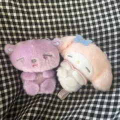 マイメロディ・クロミ ねむぐるみ マスコット バク　ゴムひも　マイメロ　２つ！