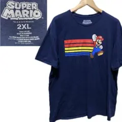 スーパーマリオ　Tシャツ　2XL 古着 キャラクタープリント　任天堂