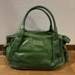 kate spade ケイトスペード レザー ハンドバッグ グリーン タッセル