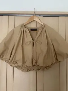 ZARA バルーンスリーブ クロップドブラウスのサムネイル