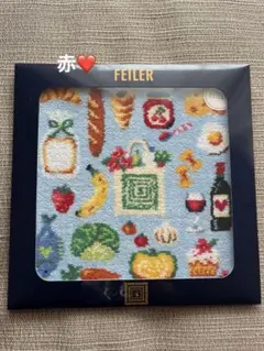 フェイラー　ハンカチ　紀伊國屋コラボ　ブルー&レッド２枚セット フェイラー 紀伊國屋 三宮神戸限定 2枚 ブルー、レッド 2枚