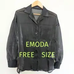 EMODA ✨エアリールーズシャツ　FREE ブラック