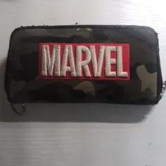 MARVEL カモフラ柄 ラウンドファスナー長財布
