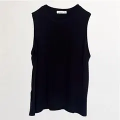 COTTON:ON【S】タンクトップ クルーネック ノースリーブ 無地 ブラック
