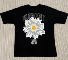 ELEMENT メンズ Tシャツ ブラック XLサイズ 花柄ロゴ 未着用タグなし