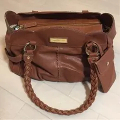 サマンサベガ チューリップトート ブラウン ハンドバッグ