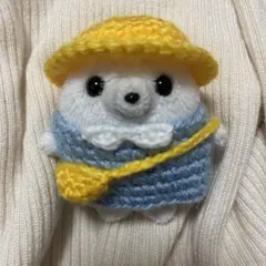 ミニビーンズ　あざらし　幼稚園　帽子　服　カバン　ぬいぐるみ　ぬい服　編み物