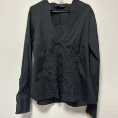 ZARA ザラ　ブラウス　Vネック　黒