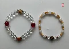 天然石使用ハンドメイドブレスレット　内径約17cm左と約16cm右　6