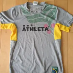 ATHLETA メッシュTシャツ 150サイズ グレー/イエロー
