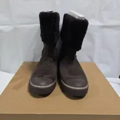 UGG　ダークブラウン ファー付き スエード ムートンブーツ