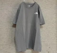 ノースフェイス　半袖Tシャツ　チャコールグレー　プリントロゴ　ワンポイント