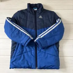 adidas キッズ 中綿ジャケット ブルー ネイビー