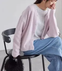 【ROPE PICNIC】FOX混ニットカーデ