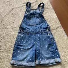 GAP ハート柄デニムオーバーオール XL