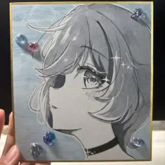 手描きイラスト オリジナル ミニ色紙 - メルカリ