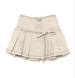 andmary Kika button mini skirt beige S - メルカリ
