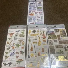 大人の図鑑シール 3Dビジュアルコレクション含む４枚セット