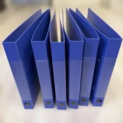 リング式ファイル 2穴 ブルー 6冊セット
