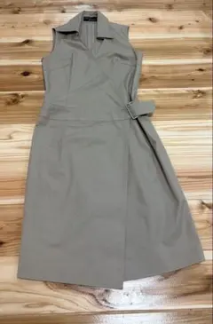 ノースリーブ ラップワンピース ベルト付き