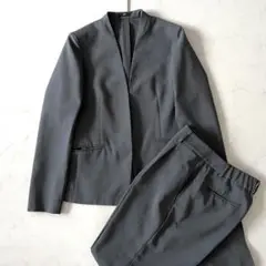 プラステ 24年製 セットアップ スーツ ノーカラージャケット パンツ S L