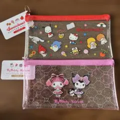 サンリオキャラクター グリッターポーチ セット