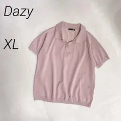 Dazy SHEIN 니트 폴로 셔츠, 스키퍼, 반팔, 무지, 반소매