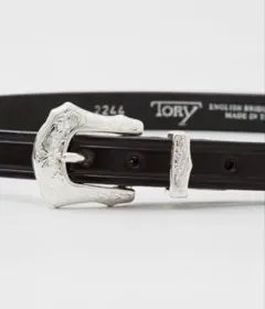 TORY LEATHER WESTERN BELT 32 新品 タグ 本革 黒