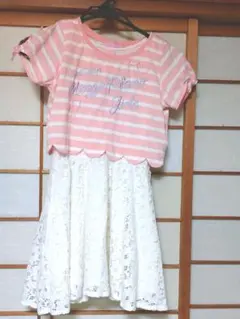 140cm [mezzo piano] 半袖カットソー＆ノースリーブワンピース