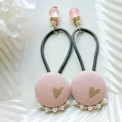 522✾︎ ハンドメイド ヘアゴム2個セット 22㎜くるみボタン - メルカリ