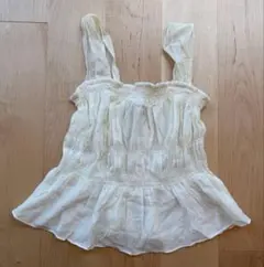 H&M ノースリーブフリルトップス