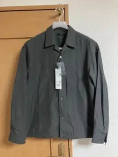 ユニクロ＋Ｊ　スーピマコットンオーバーサイズシャツブルゾン　Ｍサイズ　オリーブ