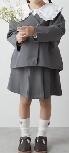 riziereリジェール　フォーマル　セレモニーセット 130サイズ グレー