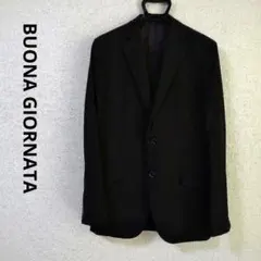 【クリーニング済】BUONA GIORNATAメンズスーツ 上下セットアップ 黒