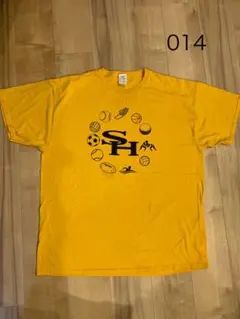 [014]アメカジ古着　Jerzees イエロー 半袖Tシャツ 2XL