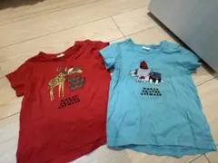 si-shu non 動物プリント Tシャツ 2枚セット90cm