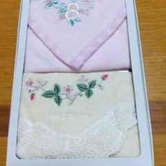Wedgwoodハンカチ　タオルハンカチ 2枚セット新品　刺繍