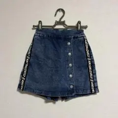 GU kids スカート風デニムショートパンツ Sサイズ