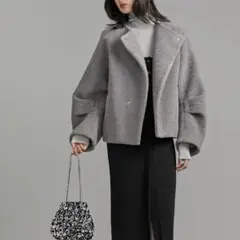 LAGUNAMOON ラグナムーン　ボアブルゾン　グレー