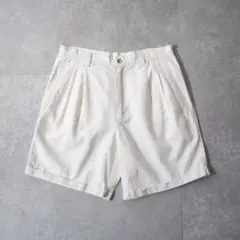 90s vintage リネン コットン ツータック バギーショーツ 希少のサムネイル