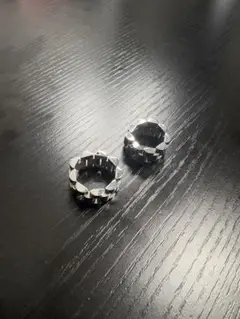 シルバー メタルリング 2個セット　14号&15号